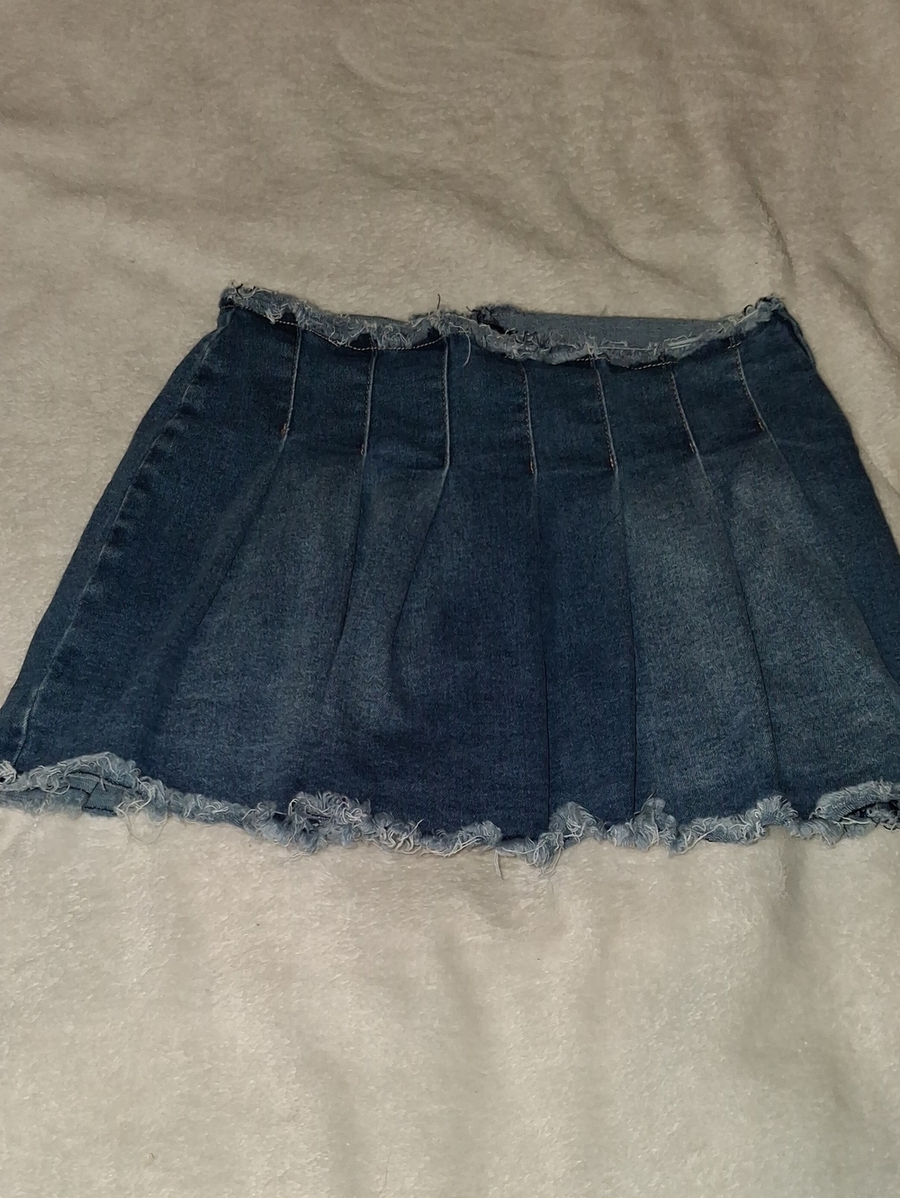 Denim Pleated Mini
